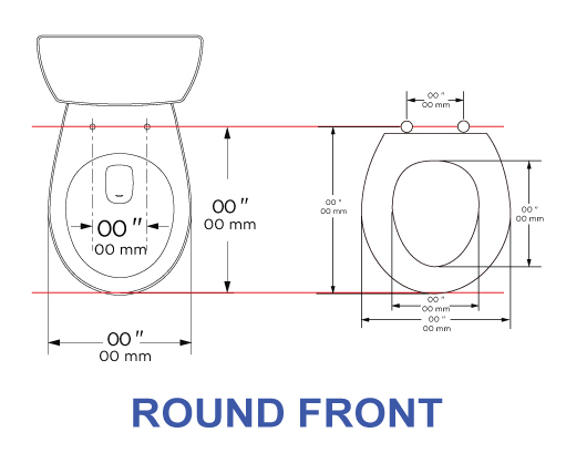 Toilet Seat Fitting With Round Front Type Bowl