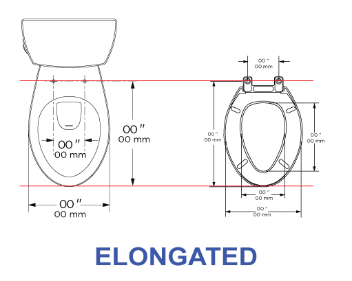 Toilet Seat Fitting With Elongated Type Bowl