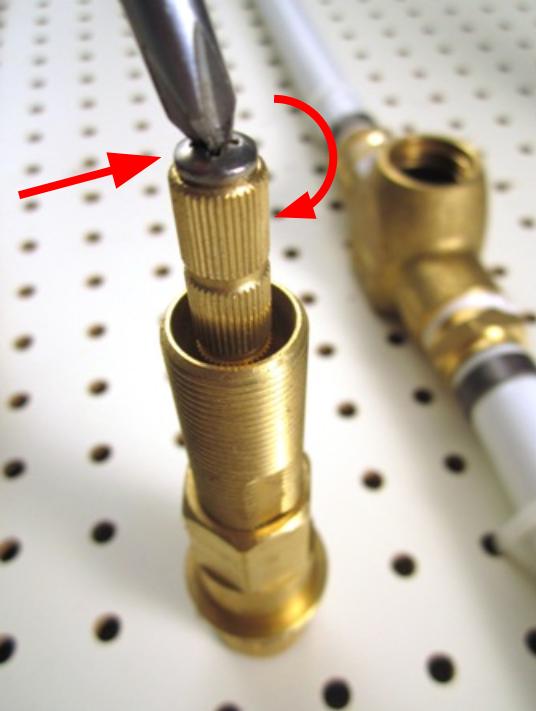  Install the stem extension using the set screw to attach it to the cartridge